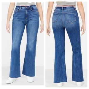 Loft Curvy Fresh Cut High Rise Sandal Flare Jeans PP54